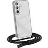 MyGadget Cover per Samsung Galaxy S25 - Custodia con Corda - Case Trasparente Antiurto con Laccio | Tracolla - Practical Stylish - Nero