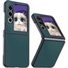 GIOPUEY Cover Compatibile con Nubia Flip 2, Pelle PU + PC Rigido Custodia, Speciale Struttura in Pelle Case，Anti-Impronta, AntiGraffio - Green