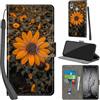 PHINIENLAND Cover per Huawei P Smart 2019 PU Pelle Custodia Flip Crisantemo