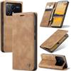 Azororo Cover per Xiaomi Poco X6 Pro 5G, Premium PU Pelle Custodia, Magnetica Carta Fessura Portafoglio Case, Flip Cavalletto Custodia per Xiaomi Poco X6 Pro - Marrone