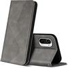 ZONNAVI Cover per Xiaomi Poco F3 5G / Xiaomi Mi 11i 5G, Flip Custodia Pelle PU con [Slot Cart] [Supporto Stand], Cover a Libro Portafoglio per Xiaomi Poco F3 5G / Xiaomi Mi 11i 5G (Grigio)