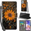 PHINIENLAND Cover per Samsung Galaxy A23 4G / A23 5G / M13 4G / M23 5G Case PU Pelle Custodia [Kickstand] [Chiusura magnetica] [Slot per Schede], Portafoglio Flip Custodia per Samsung A23,Crisantemo