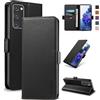 Yunubeyii Cover Libro per Samsung Galaxy S20 FE - [Blocco RFID] Luxury PU Leather Portafoglio Card Holder Magnetic Phone Custodia con Kickstand, Cover Protettiva Antiurto, Nero
