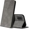 ZONNAVI Cover per Xiaomi Mi 10 Lite 5G, Flip Custodia Pelle PU con [Slot Cart] [Supporto Stand] [Magnetica], Cover a Libro Portafoglio per Xiaomi Mi 10 Lite 5G (Grigio)