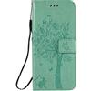 Fatcatparadise Cover per Samsung Galaxy A51 5G, Custodia Samsung A51 5G, Custodia Portafoglio a Libro in Pelle Flip Cover e TPU Silicone con Funzione Supporto Chiusura Magnetica (Verde)