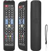 CTRLBETTER Custodia per telecomando in silicone compatibile con Samsung AA59-00790A AA59-00582A BN59-01198Q BN59-01198C TV telecomando copertura protettiva antiurto con cordino (Nero)