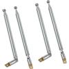 moinkerin Antenna Radio 4 Pezzi 51.5cm Telescopiche Antenna Ricambio in Acciaio Inox, Antenna Universale per FM Radio TV, 7 Sezioni