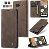 Cracedily Cover per Google Pixel 6A Case, Custodia Cover Pelle Premium Portafoglio con Porta Carte Magnetica Supporto Protezione Flip Case Custodia per Google Pixel 6A,Caffè