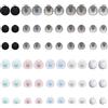 HJZHII 30 paia di gommini di ricambio, 3 dimensioni, compatibili con la maggior parte degli auricolari in-ear, 10 colori, in silicone, gommini
