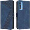 OKZone Cover per Motorola Moto Edge 20 Pro/Edge S Pro, Custodia in PU Pelle per Motorola Moto Edge 20 Pro/Edge S Pro, Custodia a Libro Folio Portafoglio con Magnetica Wallet Case Flip Cover (Blu)