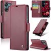Rerzoiro Cover per Xiaomi Redmi 13C/Poco C65 Custodia Portafoglio [Blocco RFID] Premium Pelle PU Wallet Case Flip Libro con Porta Carte Slot Supporto Flip Case per Xiaomi Redmi 13C/Poco C65, Rosso