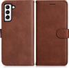 DENDICO Cover per Galaxy S21 Fe, Premium Portafoglio PU Custodia in PU Pelle, Flip Libro TPU Bumper Caso per Samsung Galaxy S21 Fe, Marrone