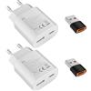 Samneer 25W USB tipo C Caricabatterie veloce 15W USB tipo A Adattatore Per:Samsung Galaxy S25 S24 S23 S22 S21 S20 A56 A55 A54 Veloce Telefono cellulareSpina di ricarica USB C Rapido Alimentator Lightning