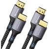 Stouchi Cavo 8K 1,2M, Ultra HD 48 Gbp/s Alta Velocità 8K60hz 4K120hz 144Hz 165Hz RTX 3080 DSC eARC Dynamic HDR10 4: 4: 4 HDCP 2.2&2.3 Dolby,HDMI 2.1 Compatibile con TV/PS5/Xbox Series X,2 Pacchi