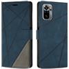 SONWO Cover per Redmi Note 10 4G / Redmi Note 10s, Flip Caso in PU Pelle Case Cover Custodia con Slot per Schede e Supporto Stand per Redmi Note 10 4G / Redmi Note 10s, Blu