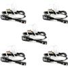 TechSide Microfono Auricolare Pneumatico Trasparente Compatibile con Kenwood 2 pin | Radio ricetrasmittenti TI-F8+ Midland G10 G11V CT890 BaoFeng UV-82 UV5RA Vigilanza Sicurezza SoftAir (5pz)