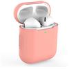 KOKOKA Custodia in Silicone Compatibile con AirPods 2 e 1, Silicone Protettiva Case Cover for Airpods 2 e 1, [LED anteriore Visibile] [Supporta la Ricarica Wireless] Coral Orange