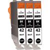 Supply Guy 3 cartucce compatibile con Canon CLI-42 BK Nero per Pixma PRO100 PRO100s