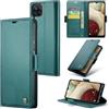 Rerzoiro Cover per Samsung Galaxy A12 5G Custodia Portafoglio [Blocco RFID] Premium Pelle PU Wallet Case Flip Libro con Porta Carte Slot Supporto Flip Case per Samsung Galaxy A12 5G, Blu-verde