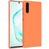 MyGadget Cover per Samsung Galaxy Note 10 - Custodia in Silicone Morbido a Doppio Strato - Case con Protezione Fotocamera & Fodera Interna Antigraffio - Arancione