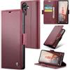 Rerzoiro Cover per Samsung Galaxy S23 FE Custodia Portafoglio [Blocco RFID] Premium Pelle PU Wallet Case Flip Libro con Porta Carte Slot Supporto Flip Case per Samsung Galaxy S23 FE, Rosso