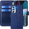 FMPCUON Cover per Motorola Moto Edge X30,Cover in Pelle Motorola Moto Edge X30,Flip Wallet Case Custodia in Pelle PU Premium,con Magnetica a Scatto per Motorola Moto Edge X30,Blu