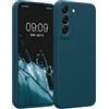 kwmobile Custodia Compatibile con Samsung Galaxy S22 Cover - Back Case per Smartphone in Silicone TPU - Protezione Gommata - Petrolio Matt