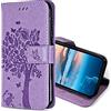 KANVOOS Cover per Samsung Galaxy Note 10 5G/4G, custodia protettiva in pelle PU, antiurto, a portafoglio, flip case per Samsung Note 10 5G/4G (lavanda)