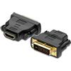 CABLEPELADO - Adattatore da DVI maschio a HDMI femmina, Dual Link (24 + 5 pin), adattatore bidirezionale DVI, 1080P, Full HDTV, compatibile con PS3/PS4, TV Box, BLU-Ray, proiettore, nero