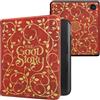 kwmobile Custodia eReader Compatibile con Kobo Libra Colour Cover - eBook Reader Flip Case - giallo/arancione/rosso - C'era una volta