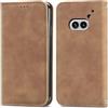 Cracedily Cover per Nothing Phone 2A Case, Custodia Cover Pelle Premium Portafoglio con Porta Carte Magnetica Supporto Protezione Flip Case Custodia per Nothing Phone 2A Plus, Caffè