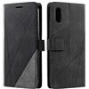 SONWO Cover per Xiaomi Redmi 9A, Flip Caso in PU Pelle Case Cover Portafoglio Custodia per Xiaomi Redmi 9A, [Kickstand] [Slot per Schede], Nero