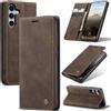 Cracedily Cover per Samsung Galaxy S25 Plus Case, Custodia Cover Pelle Premium Portafoglio con Porta Carte Magnetica Supporto Protezione Flip Case Custodia per S25 Plus, Caffè