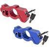 ZHYUAN 2 Pezzi Serratura a Leva del Manubrio,Lucchetto per Moto,Lucchetto Universale per Moto,Blocco Manubrio Moto,Lucchetto per manubrio bici antifurto,Adatto per scooter, biciclette, motociclette
