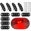 Krtopo 10X LED luci laterali 12-24V IP65 per camion rimorchio Rosso | 2 LED SMD | 90LM ultra luminose | 12-24V | IP65 antipioggia | Montaggio facile | Per camion, rimorchi, caravan, roulotte, bus