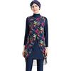 nadamuSun Costumi da Bagno Musulmani per Donna Costumi da Bagno Floreali modesti Costumi da Bagno islamici Hijab Burkini Costumi da Bagno Tankini (Black, M)