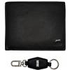 JAGUAR Set Regalo Portafoglio in Pelle Nero e Portachiavi in Vera Pelle
