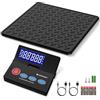 UNIWEIGH Bilancia postale digitale da 440 lb, precisione da 10 g, per pacchetti con LCD retroilluminato, piattaforma in acciaio legato, funzionamento USB-A/batteria, Tara/Hold/Auto-Off, bilancia per