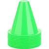 Keenso Set di marcatori di calcio, 10 pezzi 5 colori Set di marcatori di allenamento per il calcio di cono di pratica del calcio Barriere di calcio Accessorio di supporto per marker di plastica(verde)