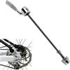 ABinCHAOBang Spiedino a sgancio rapido, compatibile con ruote anteriori/posteriori da strada e MTB, leva a sgancio rapido in acciaio per Turbo Trainer, bici da interno (argento+nero, 23 cm)