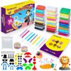 SUNCLAY Argilla da Modellare - 36 Colori Pasta Modellabile Autoindurente con 80 Pagine di Tutorial 13 Plastilina Accessori Regalo Giochi per Bambini Ragazzo Ragazza 3 4 5 6 7 8 9-12 Anni