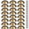 XIANGPICA Does not apply 24 Pezzi Maniglie Conchiglie Vintage, Maniglia Semicircolare per Cassetti, Maniglie per Mobili, Pomelli Shell per Porta Cassetto Armadietto Manopole, con 48 Pezzi Viti