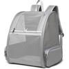 Kommodum - Zaino Gatto Trasporto Cane Taglia piccola Trasportino Pieghevole per Cani con Cinturino di Sicurezza Interno Borsa Portatile Porta Animali Cuccioli Gatti Medi Traspirante Km06 Grigio chiaro