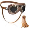 MisFun Occhiali da Sole per Cani, Retrò Occhiali Cane, Protezione UV Occhialis da Sole Cane, Fascia Elastica Regolabile, Pieghevole Pet Dog Occhialis Protezione, Adatto a Cani di Taglia Media e Grande
