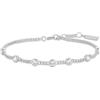 ANIA HAIE Bracciale da donna Melodic Poet Multi Station Round Stone, in argento Sterling con 7 zirconi rotondi, lunghezza 16,5 cm + estensione di 2 cm, confezione regalo inclusa