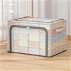 chenxichuzhao Borsa portaoggetti pieghevole con telaio in metallo, 24 l, con telaio in metallo e 2 finestre per copriletti, coperte, vestiti (B)