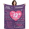 ACAROMAY Regalo per Ragazza 12 Anni - Coperta Ispiratrice per Figlia, Sorella, Amica o Nipote, Coperta da Lancio per Divano, Natale, Compleanno 130x150cm