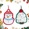 Embhlitfe 2 pezzi Asciugamani di Natale Set di Asciugamani Superassorbenti Pupazzo di Neve Albero di Natale Design Modellante Asciugamani da tè di Natale per la Decorazione di Natale Cucina Bagno