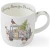 Wrendale Designs Royal Worcester Wrendale Deigns Driving Home for Christmas - Tazza in ceramica, 0,3 l