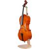 Musbeat Supporto per violoncello, supporto in legno con porta-arco, realizzato a mano in faggio! Supporto per 1/2, 1/4, 3/4, 1/8, 7/8 e 4/4 taglia completa